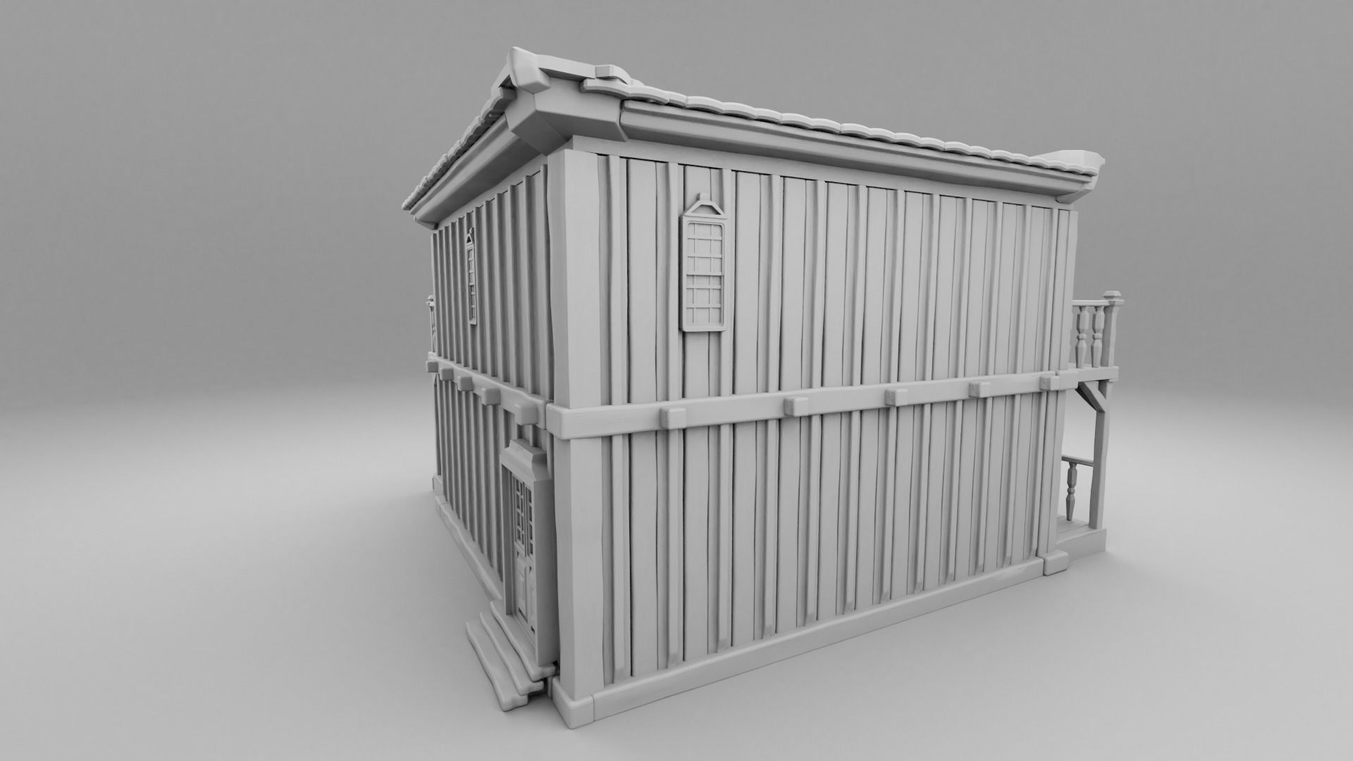 Wild west large saloon 3D print model_2