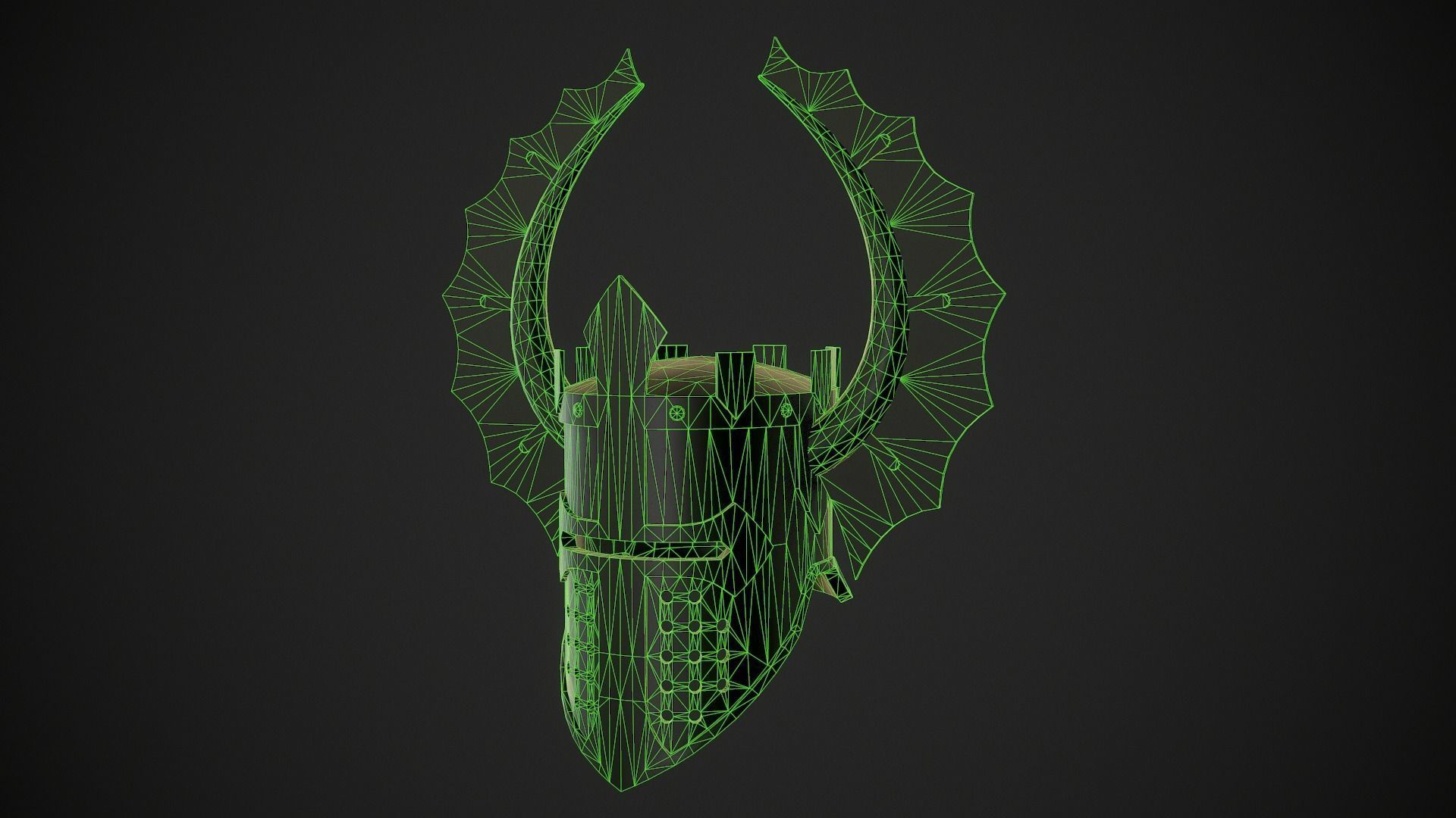 Knight Helmet 08 Low-poly 3D model_30