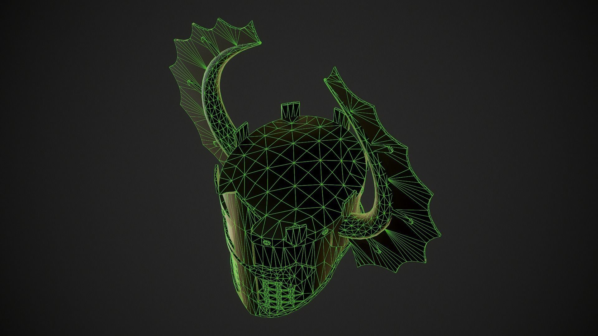 Knight Helmet 08 Low-poly 3D model_32