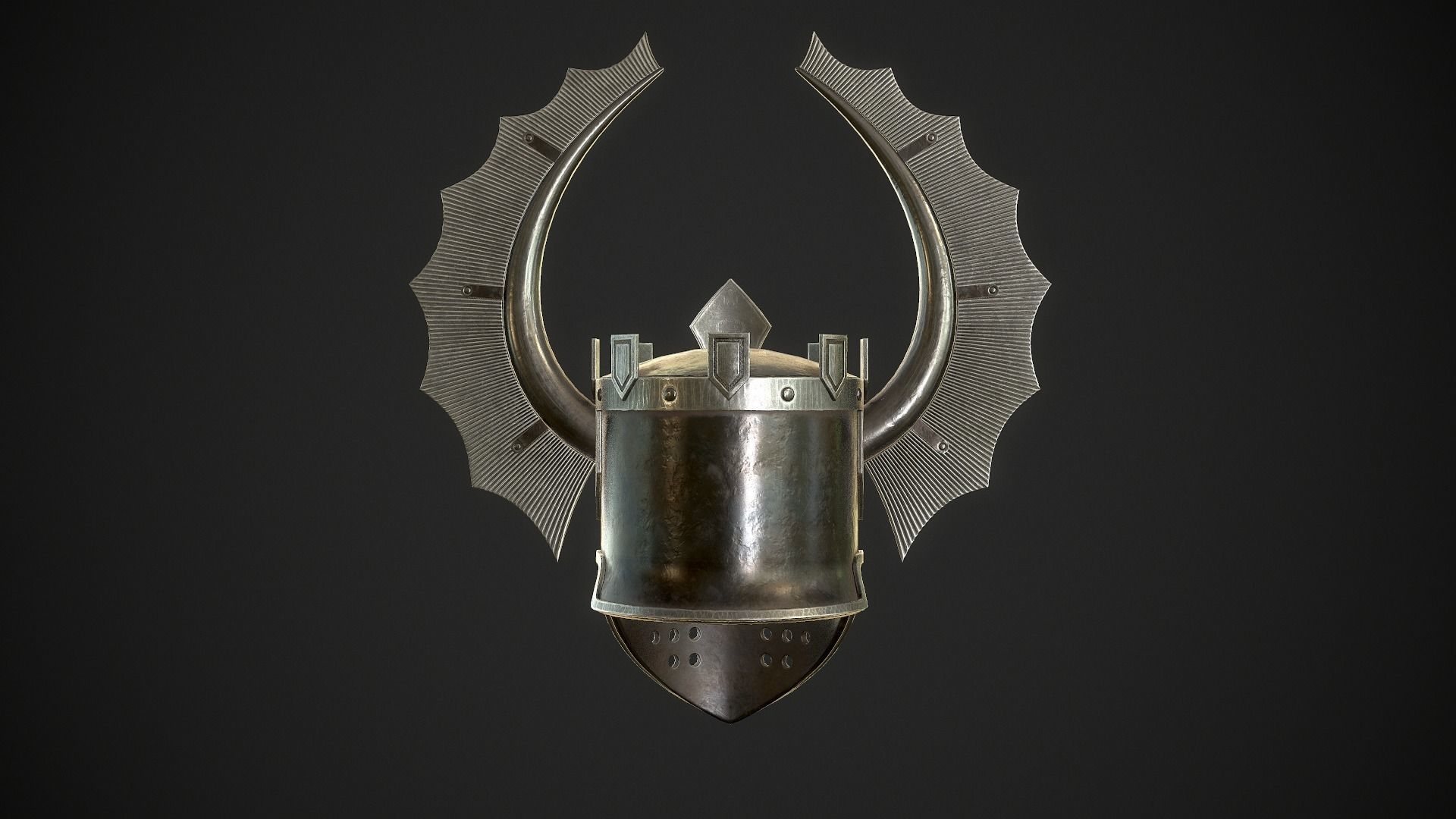 Knight Helmet 08 Low-poly 3D model_23