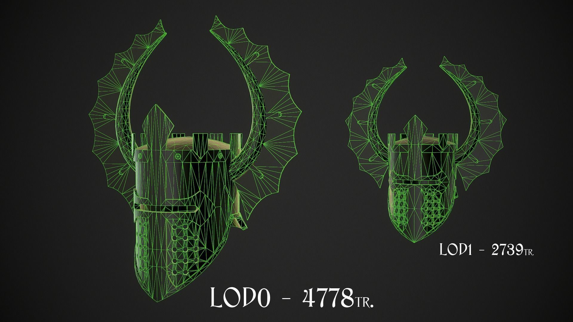 Knight Helmet 08 Low-poly 3D model_29