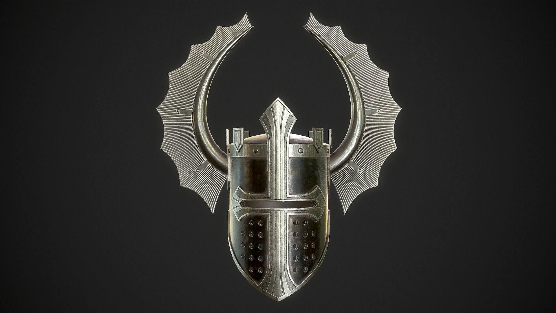 Knight Helmet 08 Low-poly 3D model_17