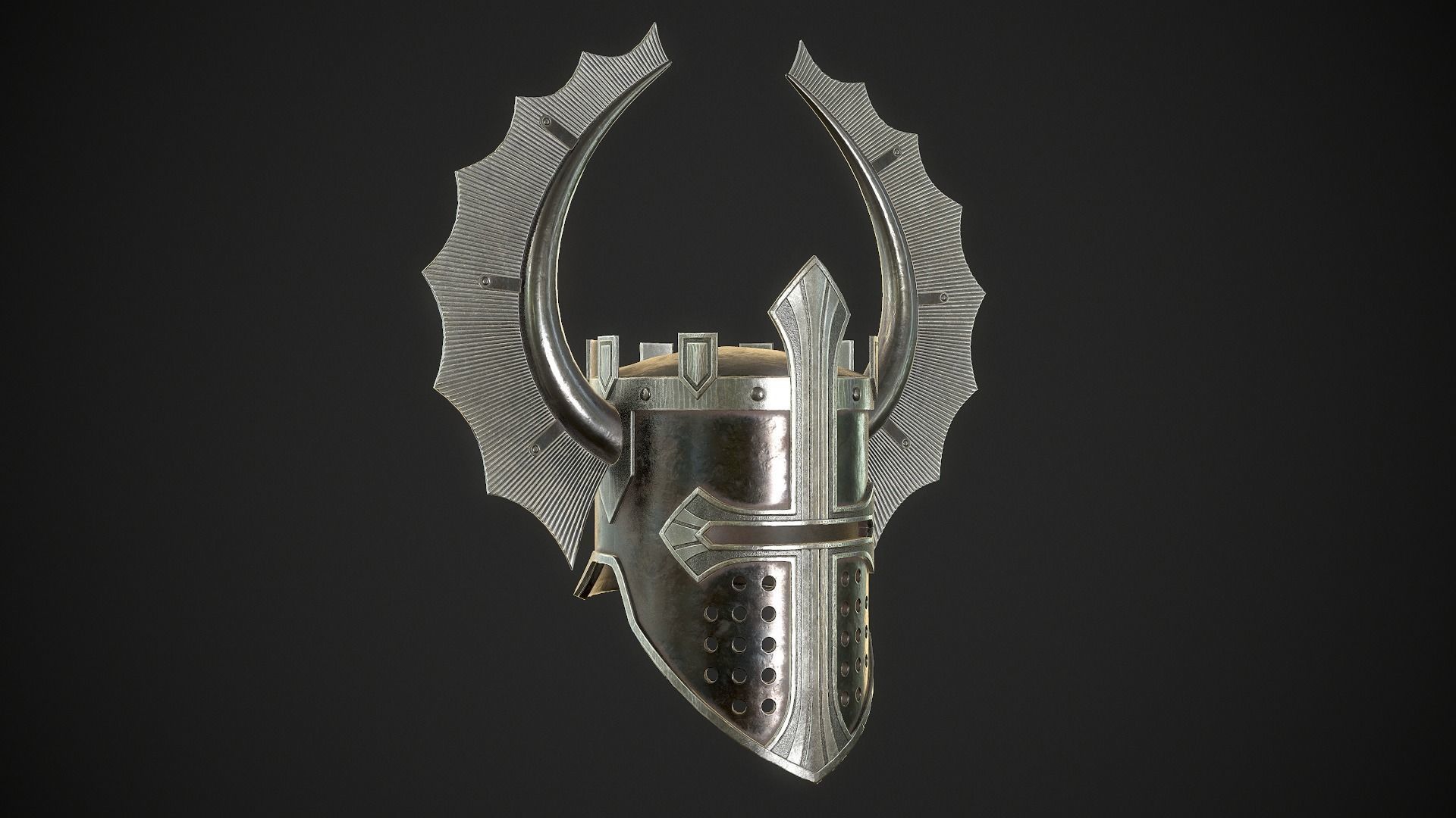 Knight Helmet 08 Low-poly 3D model_28