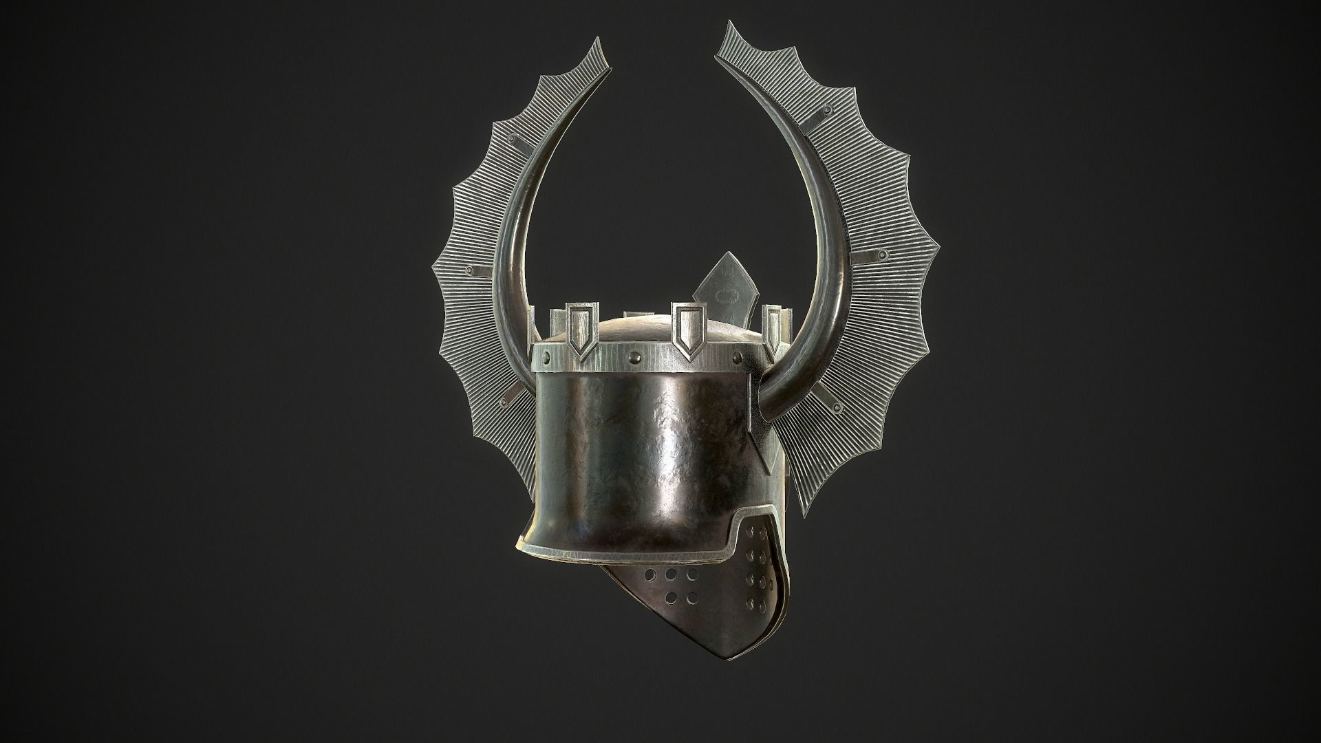 Knight Helmet 08 Low-poly 3D model_24