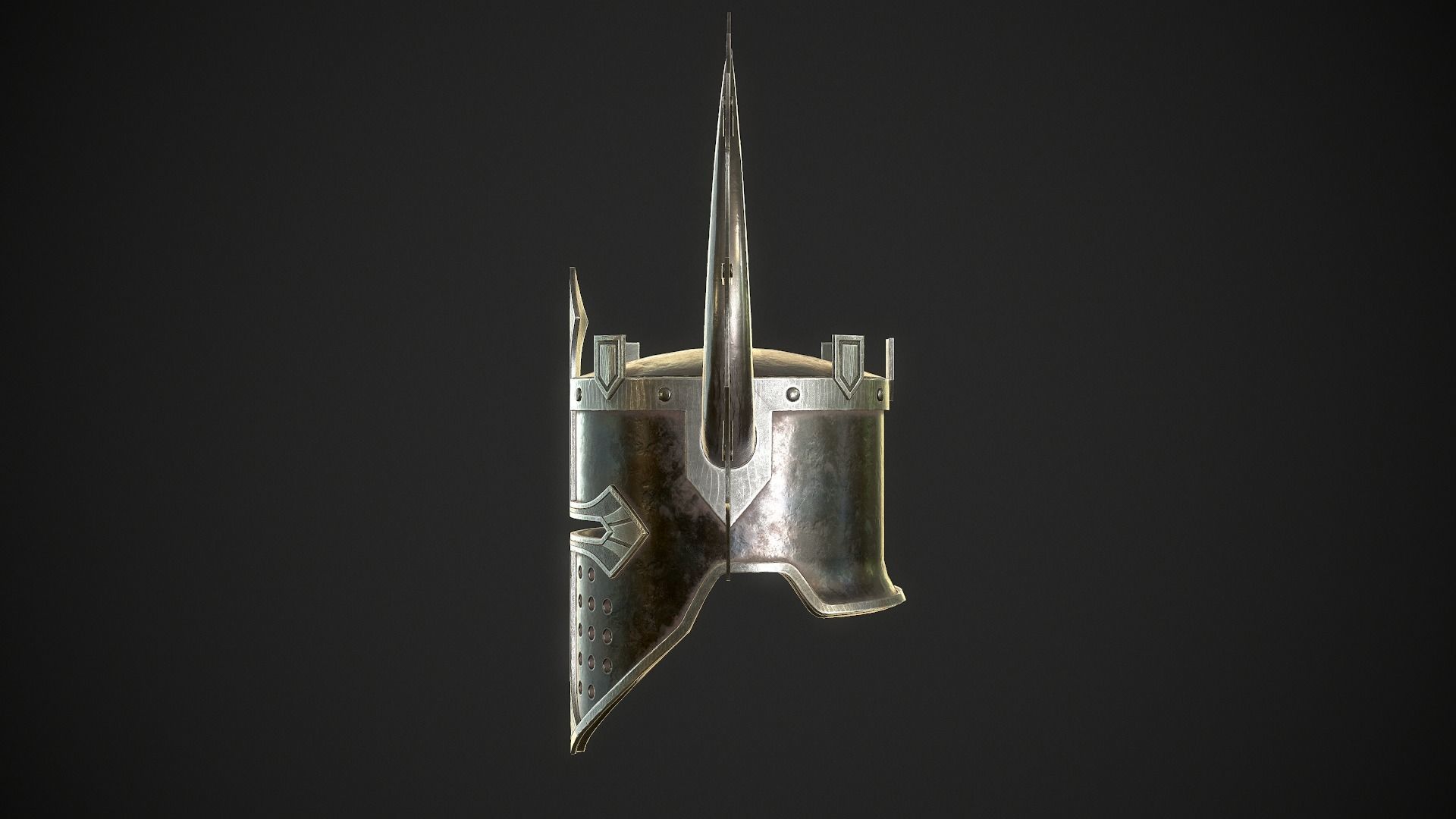 Knight Helmet 08 Low-poly 3D model_20