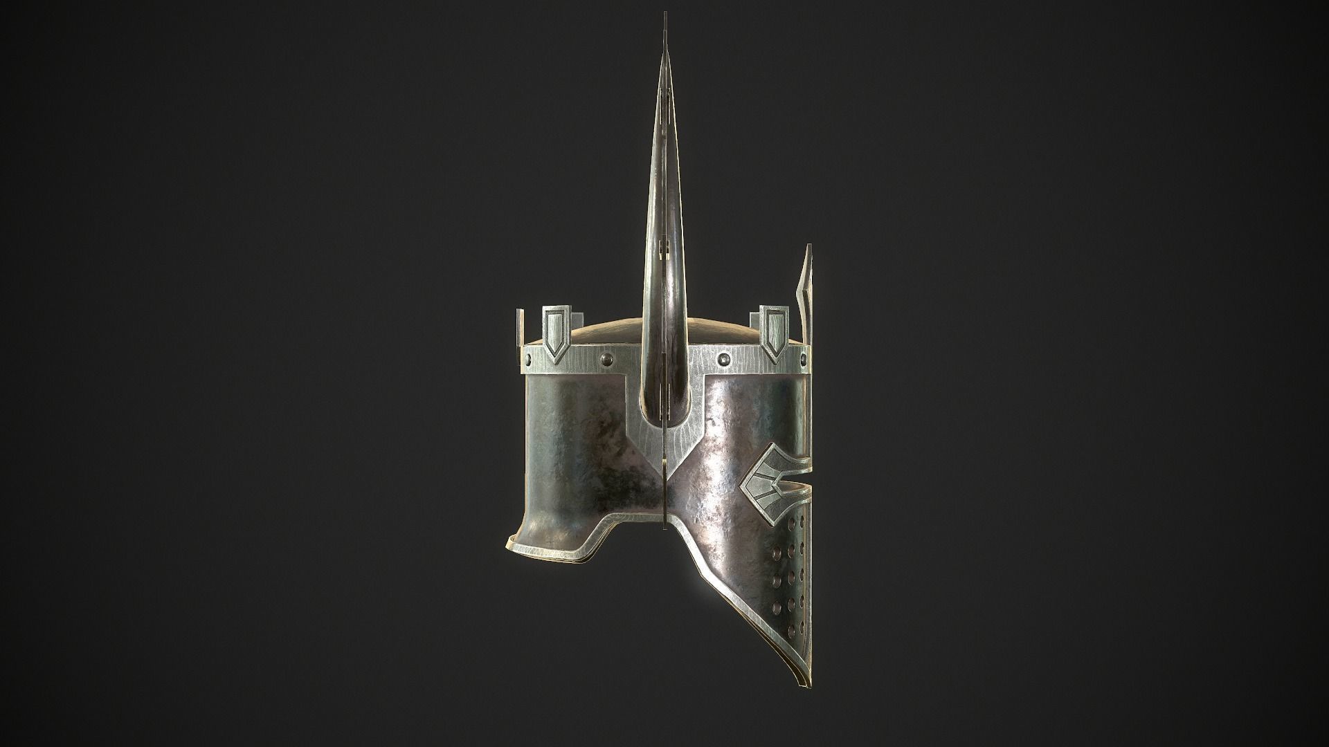 Knight Helmet 08 Low-poly 3D model_26