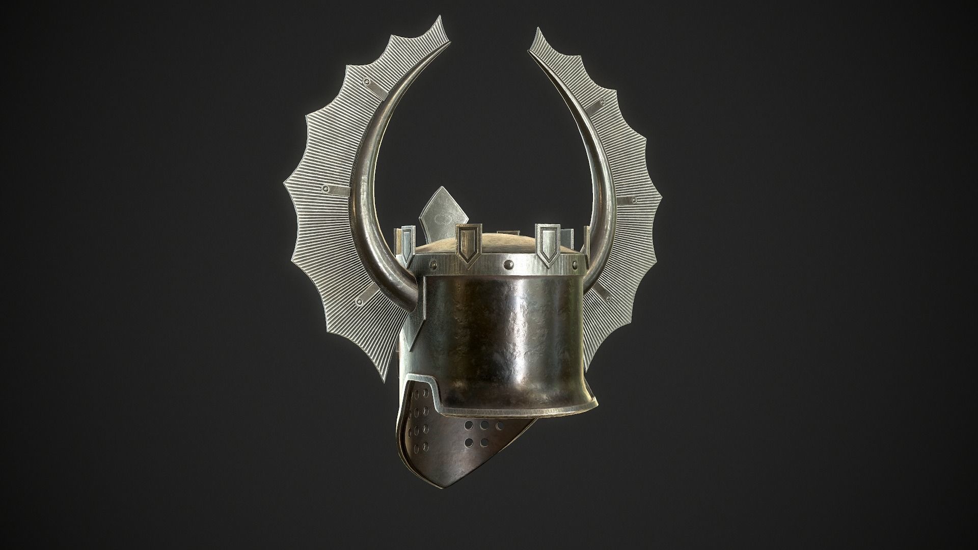 Knight Helmet 08 Low-poly 3D model_22