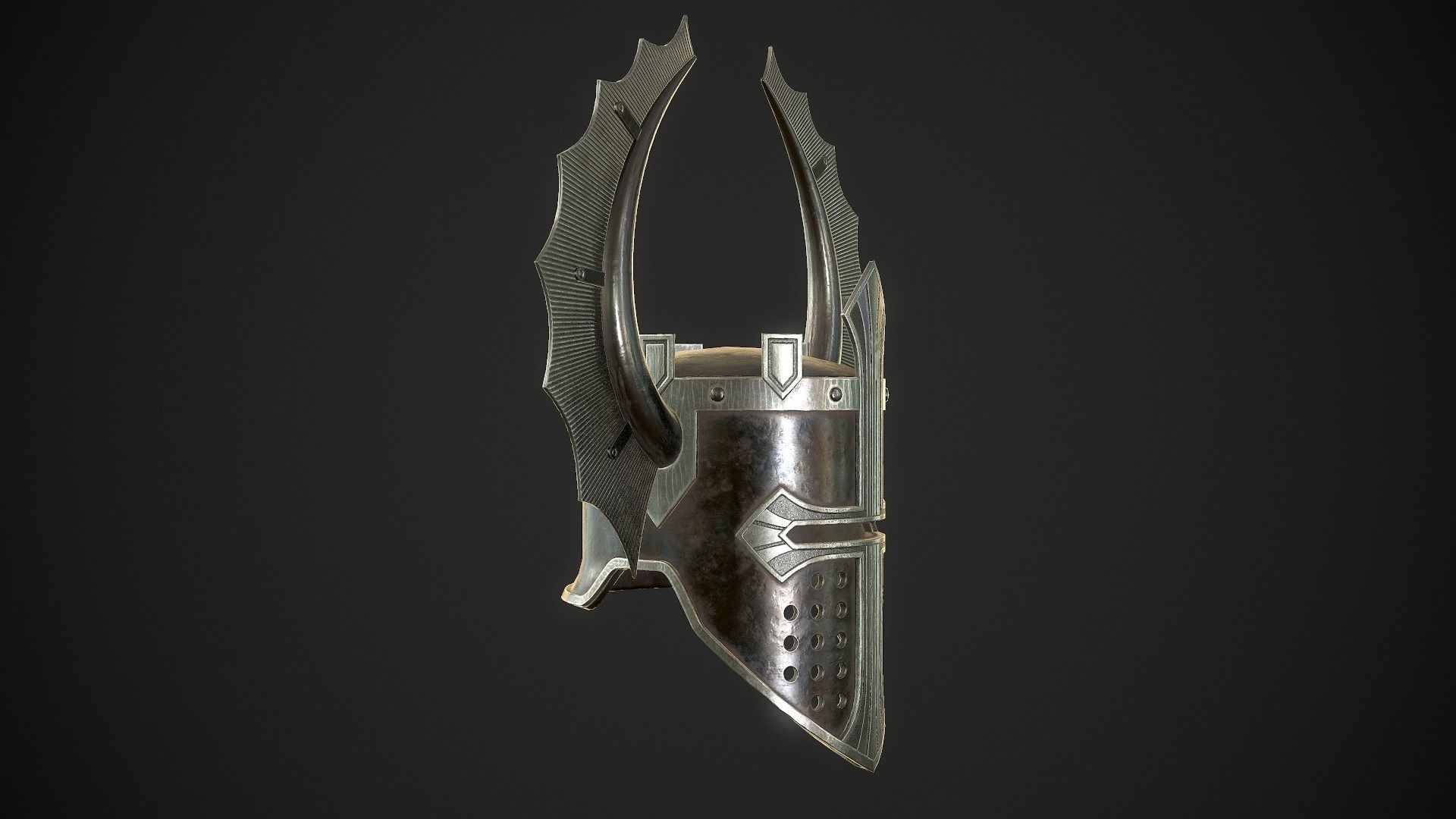 Knight Helmet 08 Low-poly 3D model_27