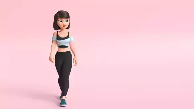 Jade Girl Cartoon Character