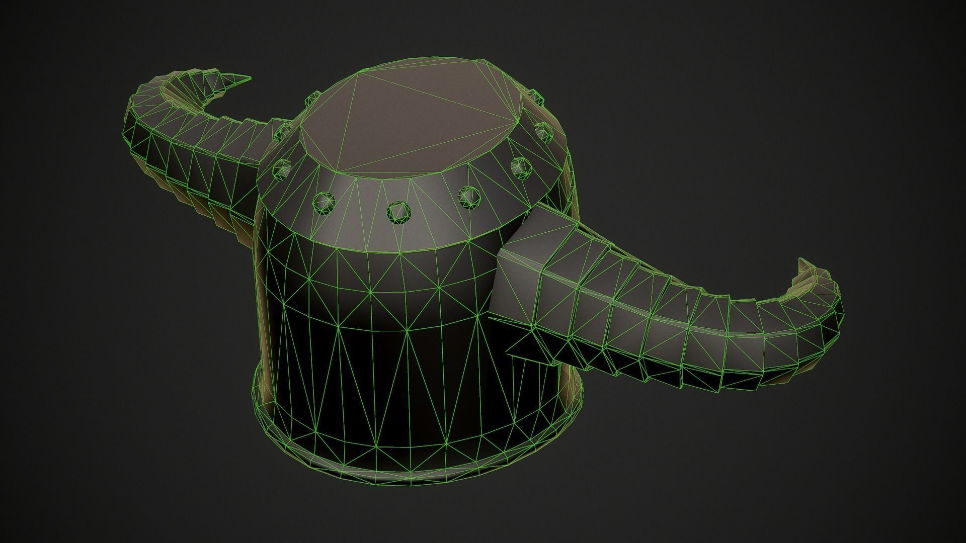 Knight Helmet 10 Low-poly 3D model_35