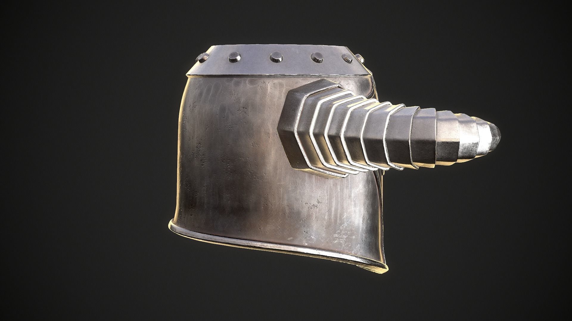 Knight Helmet 10 Low-poly 3D model_27