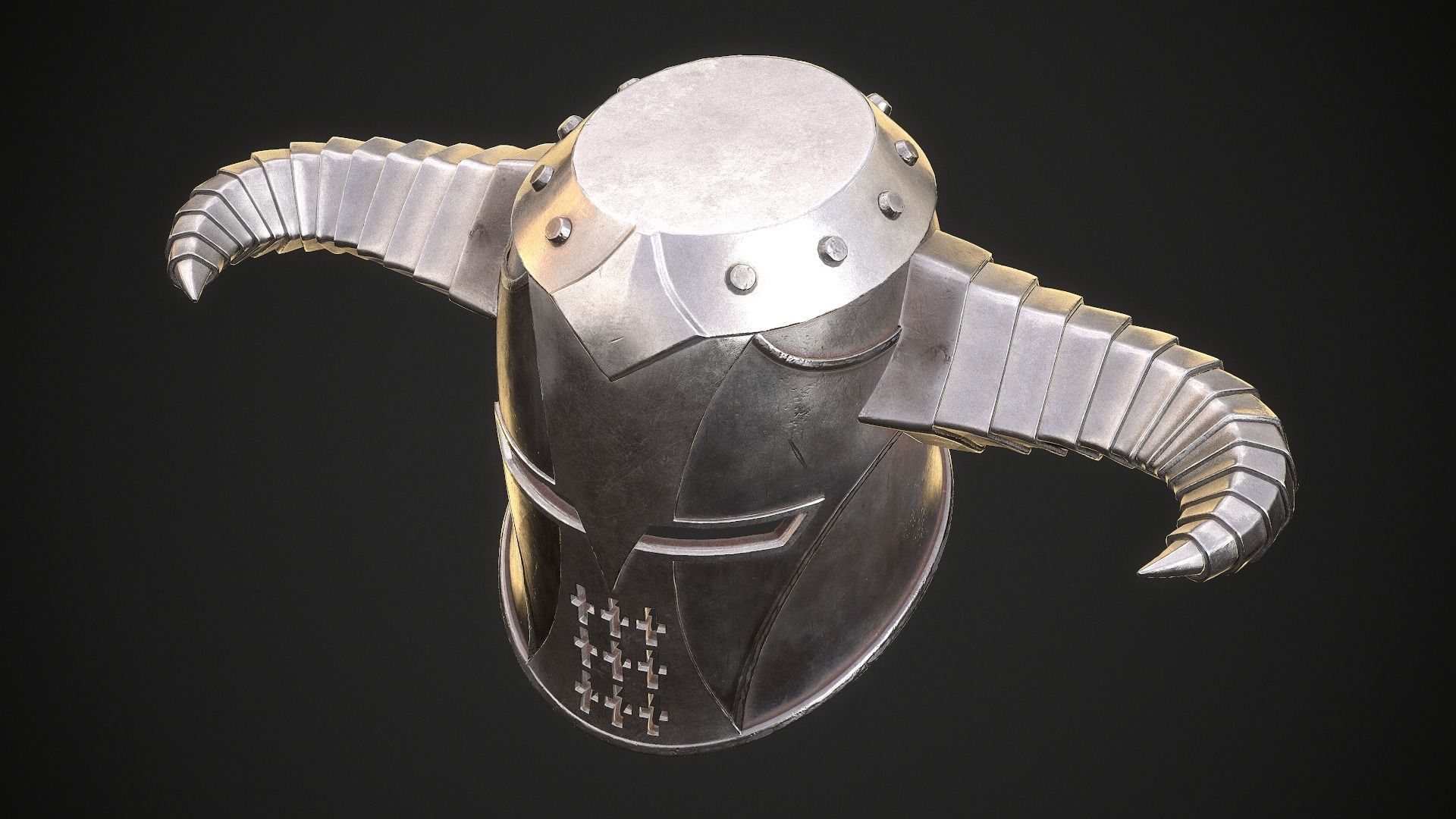 Knight Helmet 10 Low-poly 3D model_31