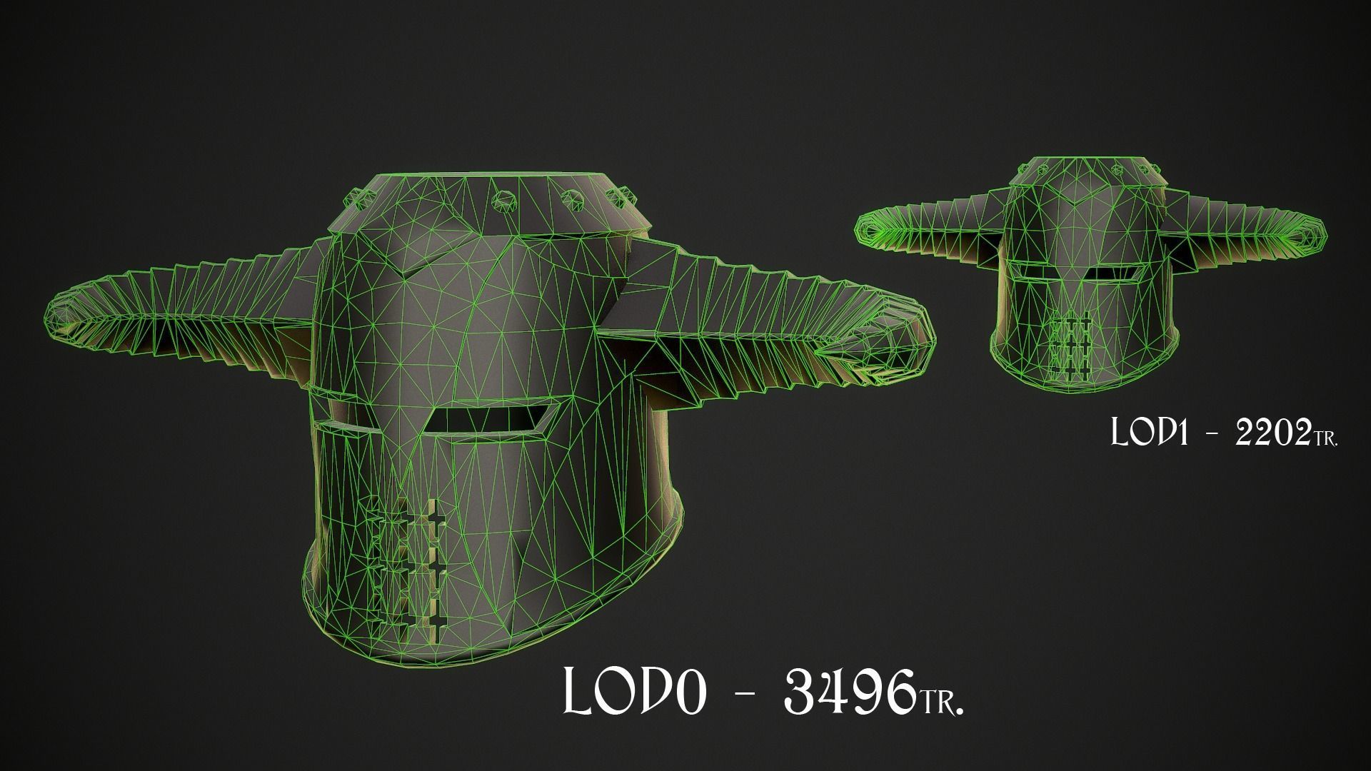 Knight Helmet 10 Low-poly 3D model_33