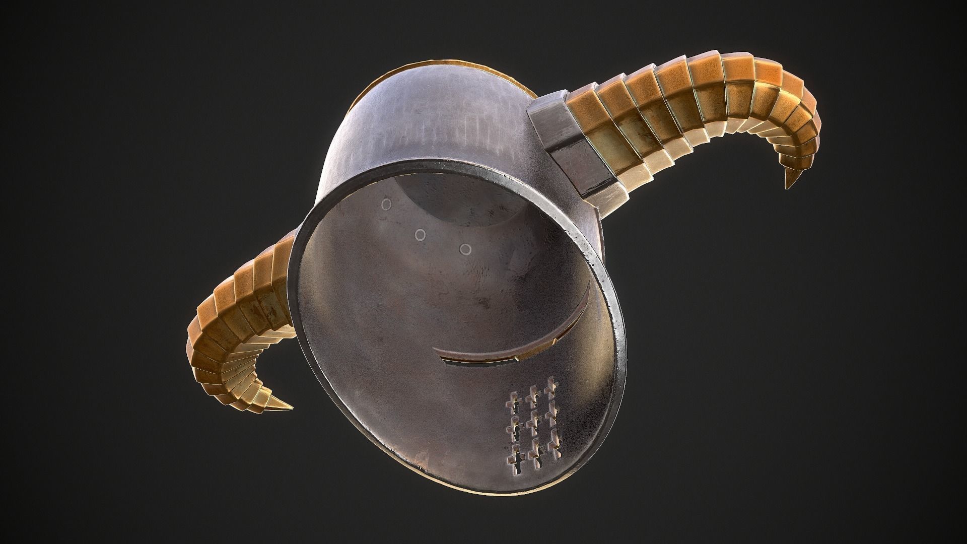 Knight Helmet 10 Low-poly 3D model_16