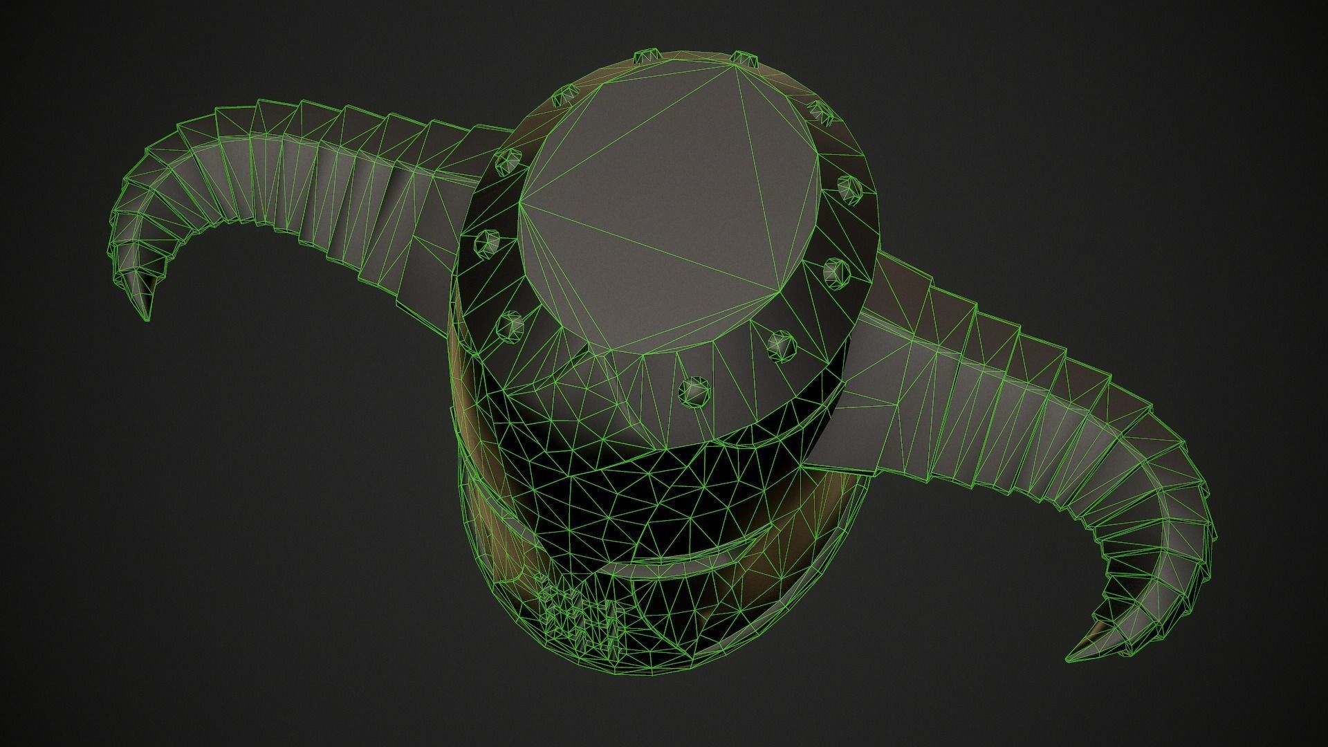 Knight Helmet 10 Low-poly 3D model_36