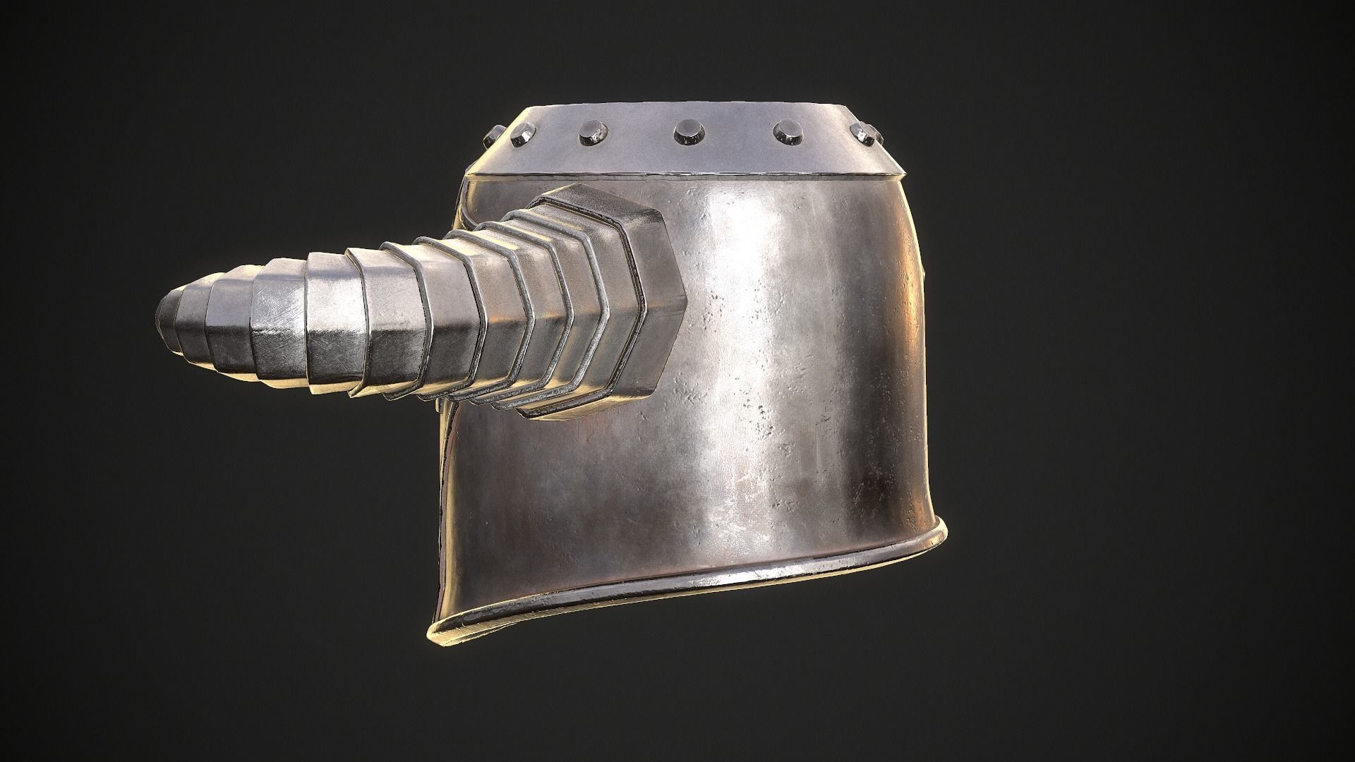 Knight Helmet 10 Low-poly 3D model_23