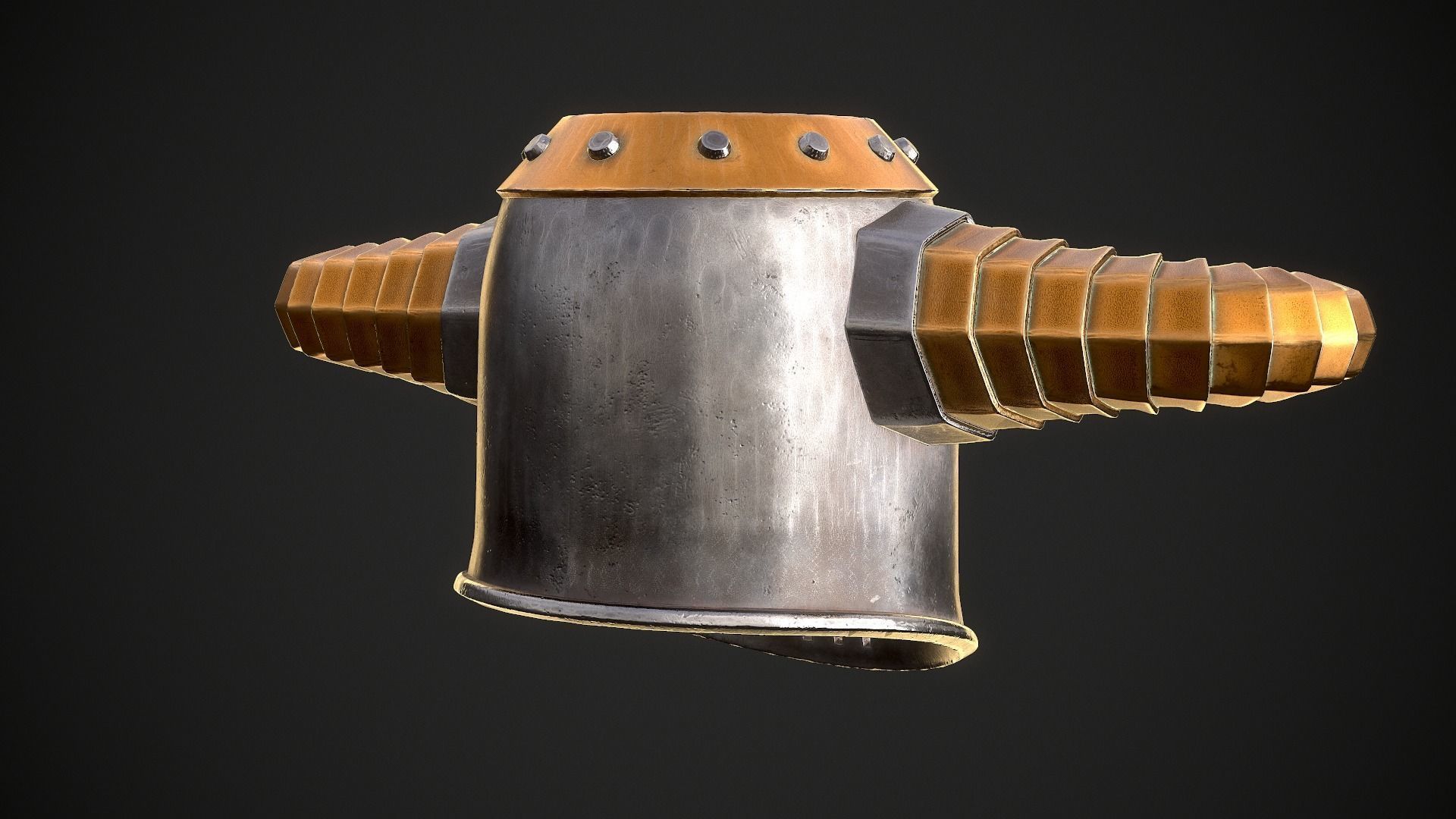 Knight Helmet 10 Low-poly 3D model_10