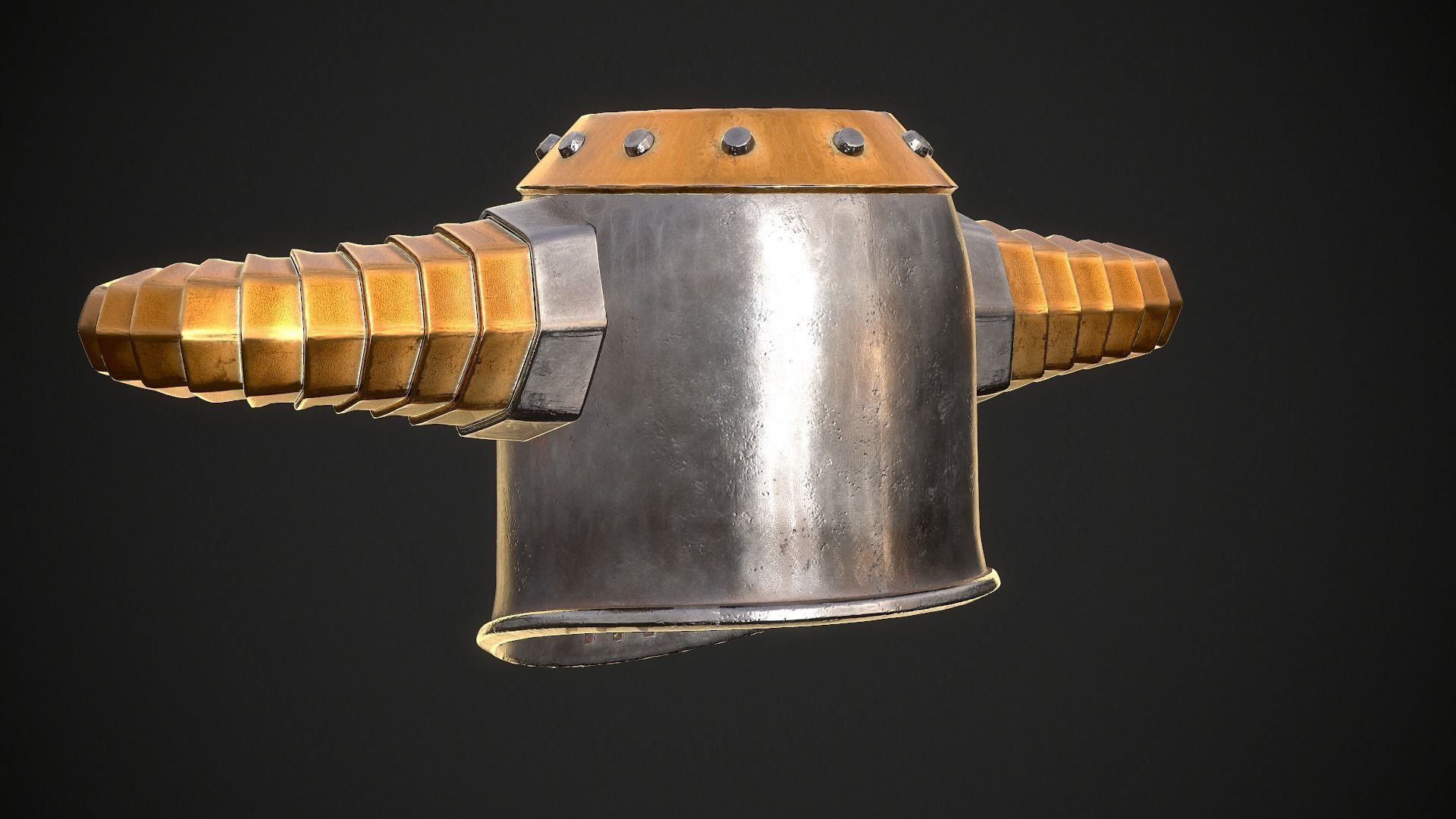 Knight Helmet 10 Low-poly 3D model_8