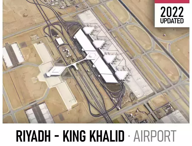 Riyadh - 3D Airport Model Low-poly 3D model