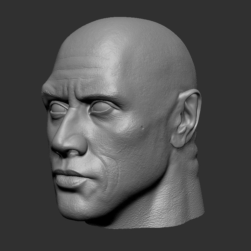 Dwayne johnson 3D print model_11