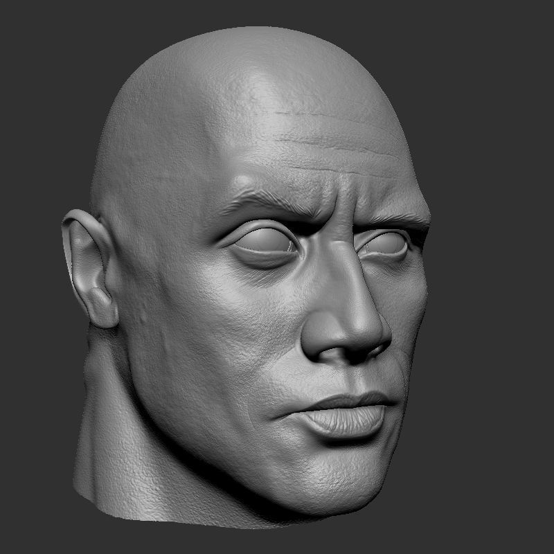 Dwayne johnson 3D print model_1