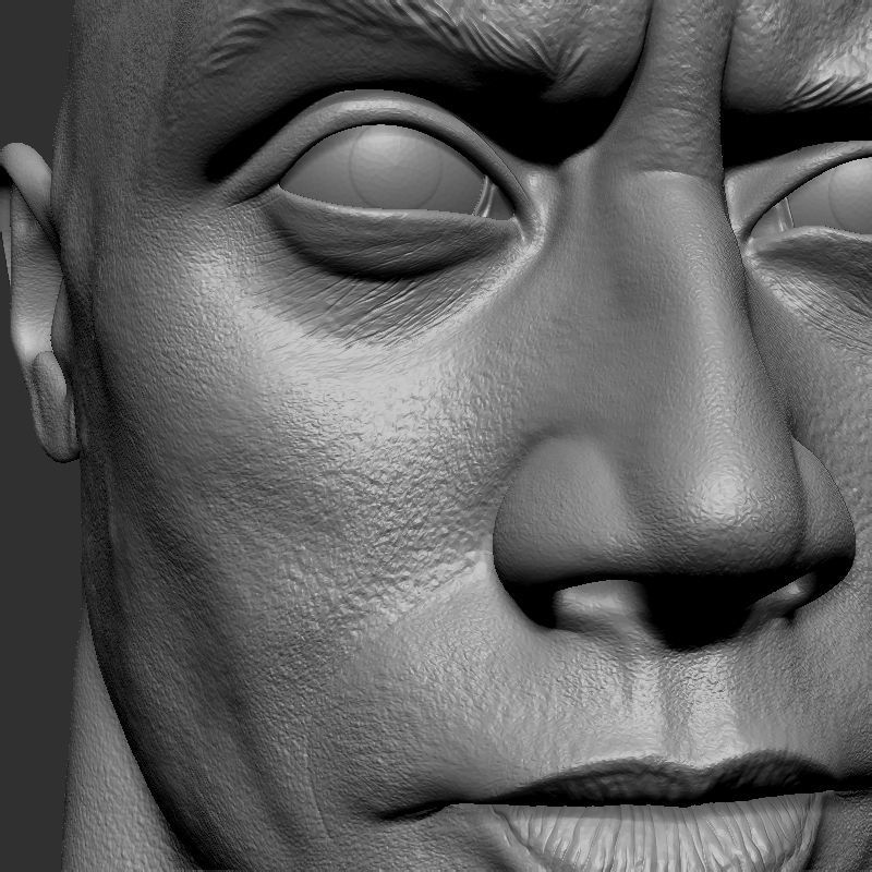 Dwayne johnson 3D print model_2