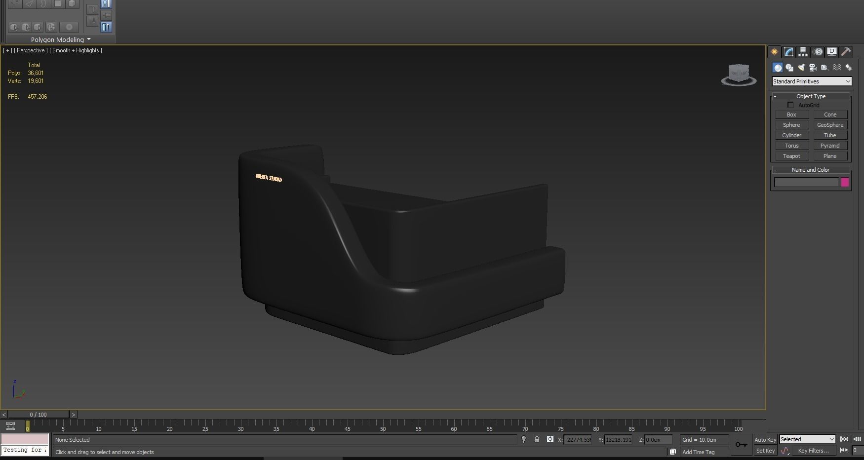 Modern Reception Desk Design By Buerta Studio 3D model_8