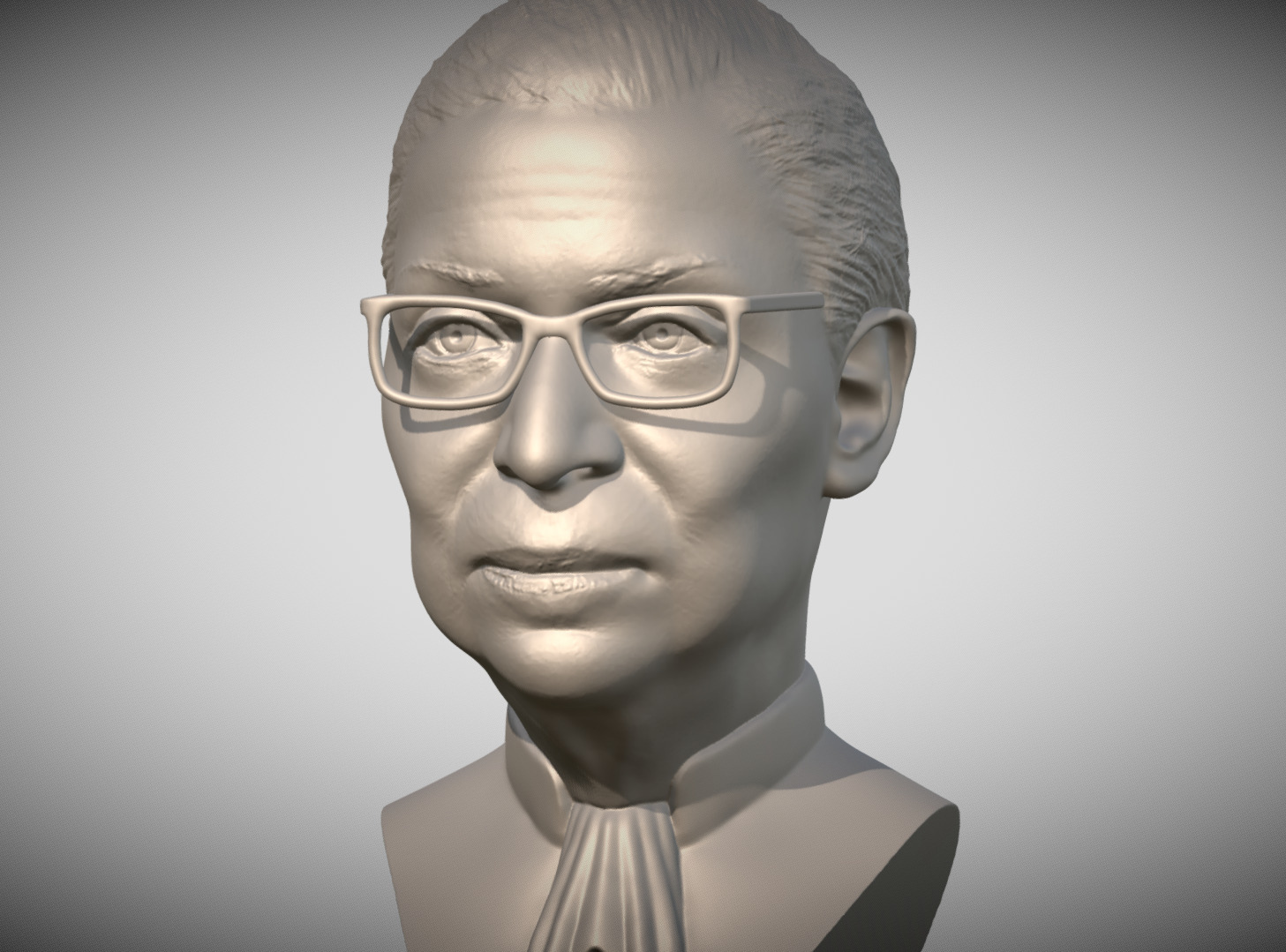 Ruth Bader Ginsburg bust 3D printing ready stl obj formats 3D print model_3