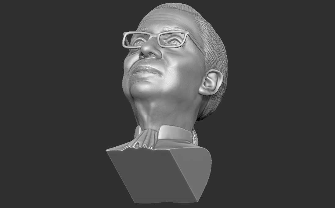 Ruth Bader Ginsburg bust 3D printing ready stl obj formats 3D print model_25