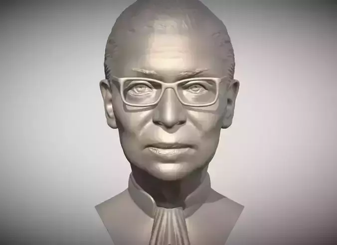 Ruth Bader Ginsburg bust 3D printing ready stl obj formats 3D print model