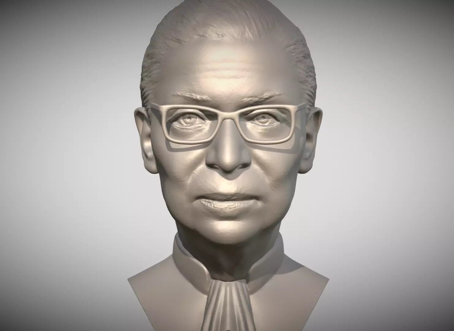 Ruth Bader Ginsburg bust 3D printing ready stl obj formats 3D print model_0