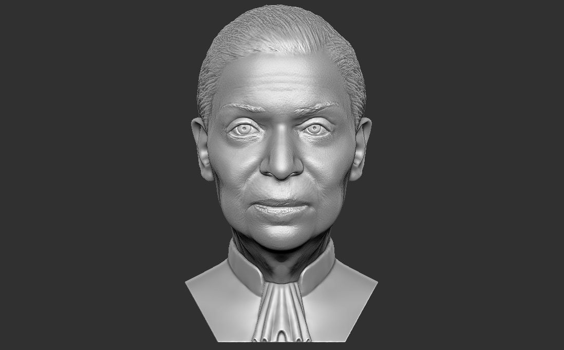 Ruth Bader Ginsburg bust 3D printing ready stl obj formats 3D print model_28