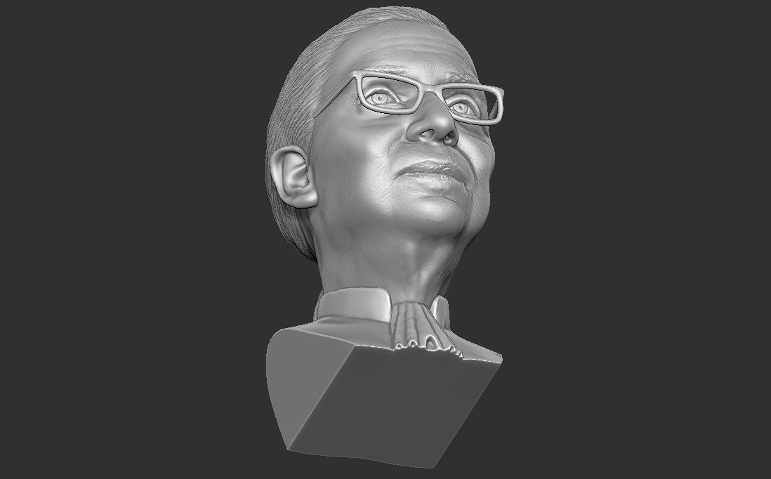 Ruth Bader Ginsburg bust 3D printing ready stl obj formats 3D print model_24