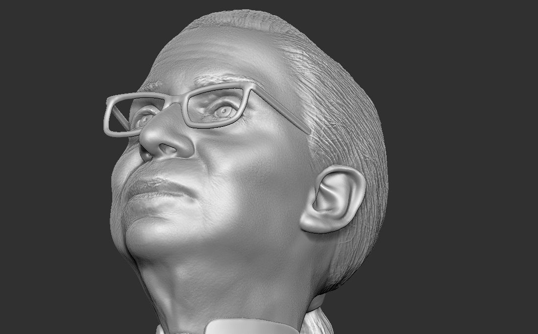Ruth Bader Ginsburg bust 3D printing ready stl obj formats 3D print model_21