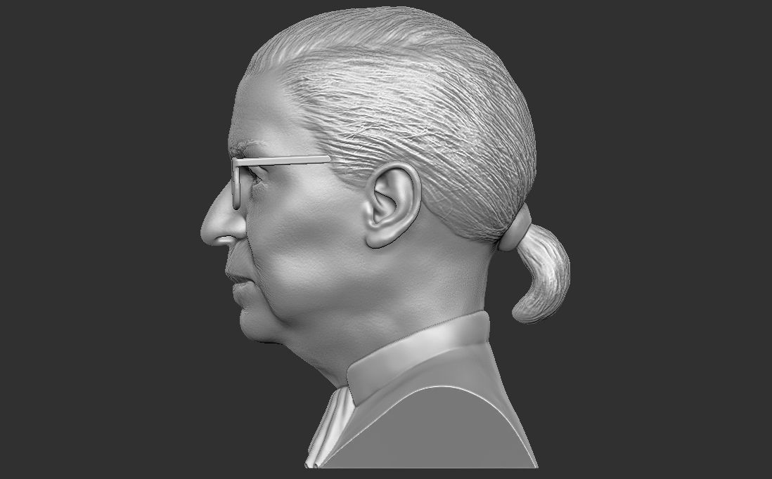 Ruth Bader Ginsburg bust 3D printing ready stl obj formats 3D print model_9