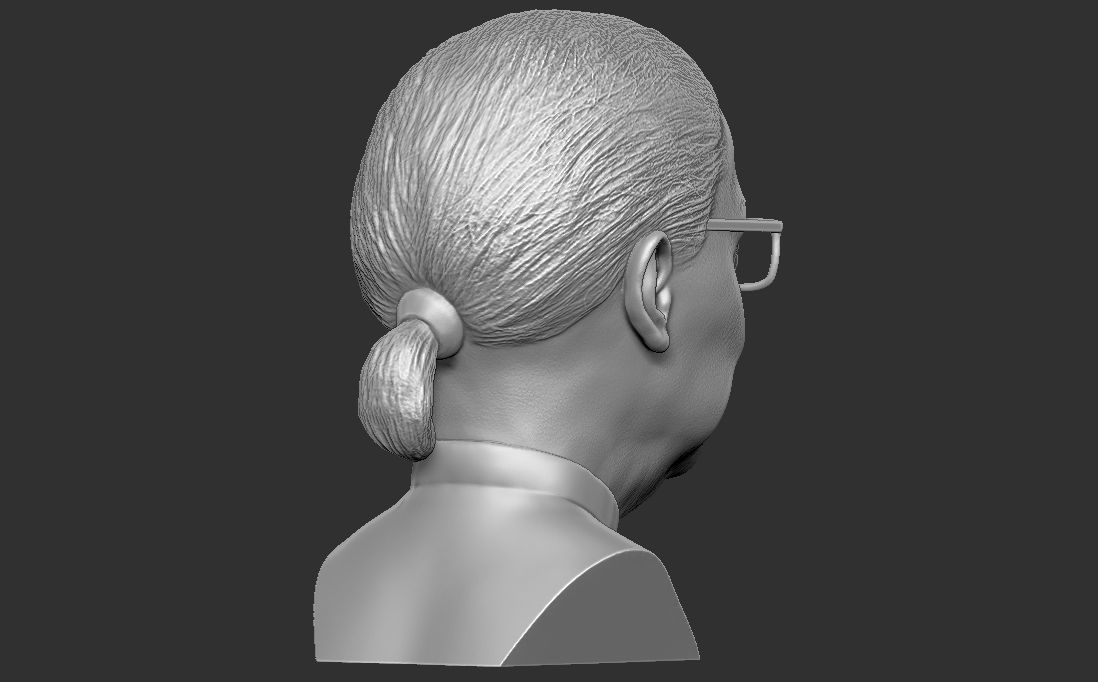 Ruth Bader Ginsburg bust 3D printing ready stl obj formats 3D print model_11