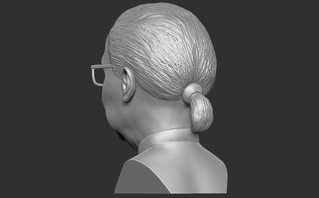 Ruth Bader Ginsburg bust 3D printing ready stl obj formats 3D print model_10