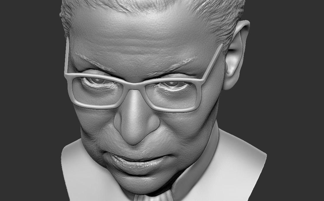 Ruth Bader Ginsburg bust 3D printing ready stl obj formats 3D print model_19