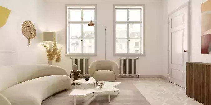 Scandinavian livingroom scene