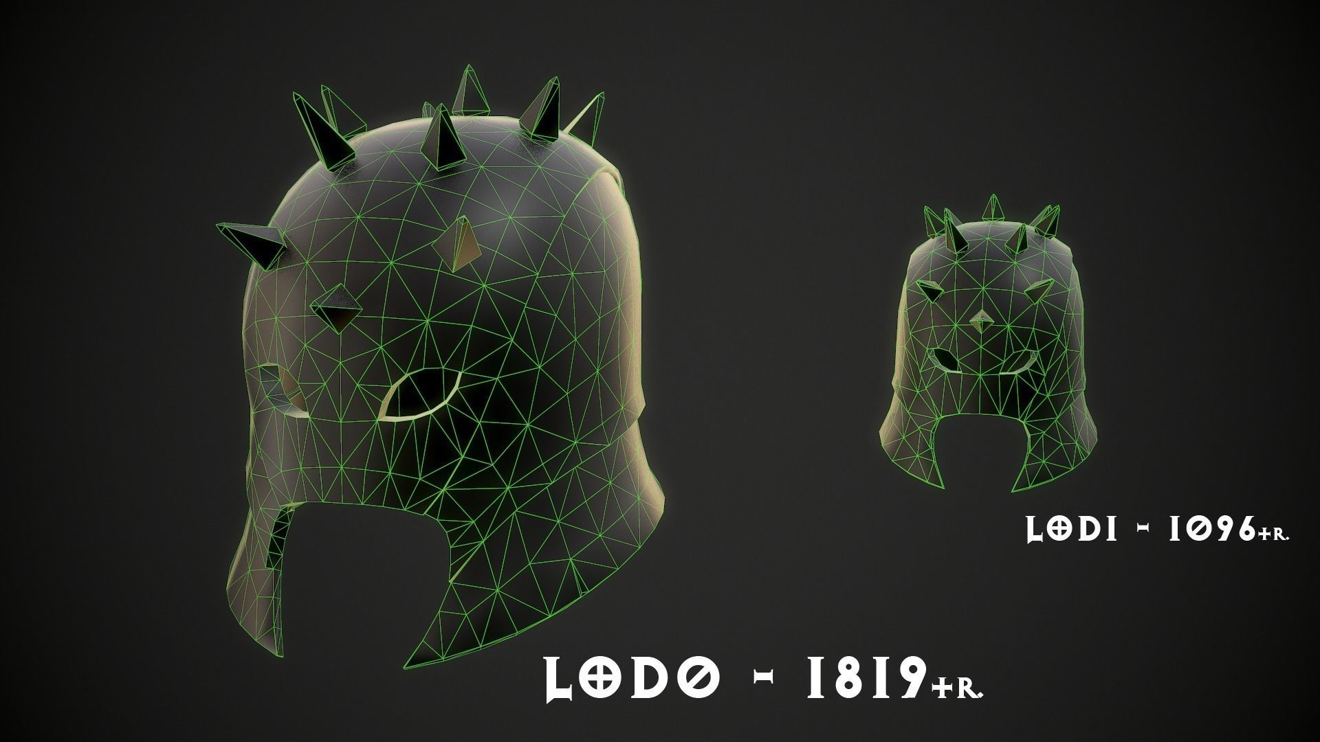 Orc Helmet 04 Low-poly 3D model_14