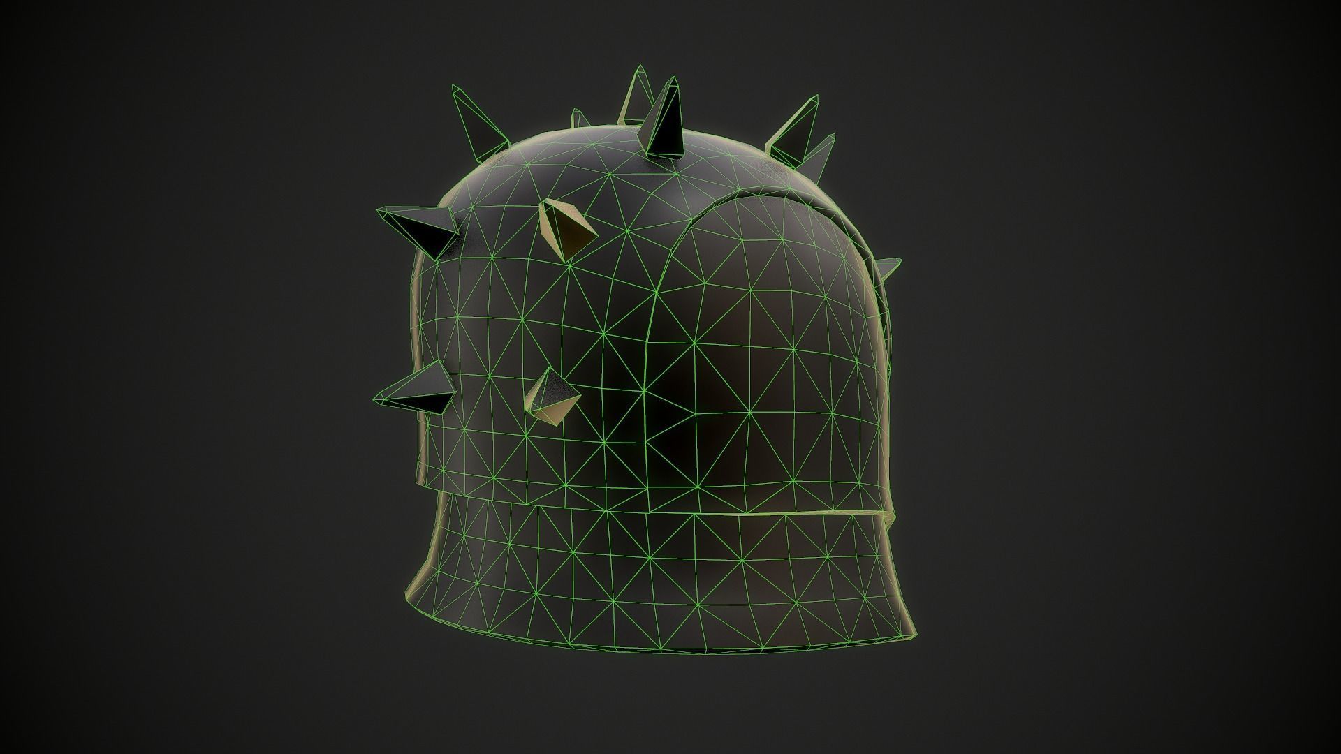 Orc Helmet 04 Low-poly 3D model_17