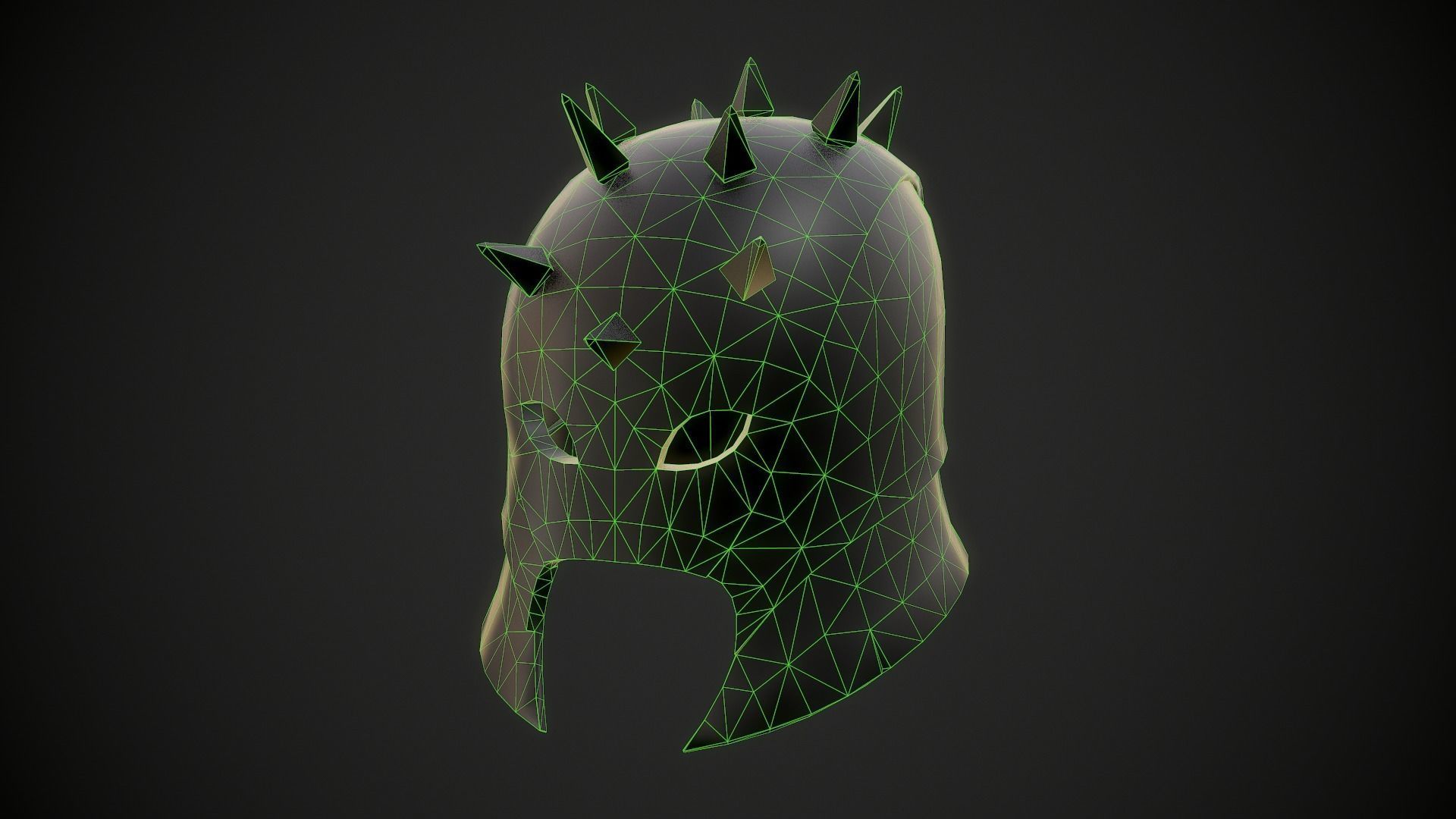 Orc Helmet 04 Low-poly 3D model_15