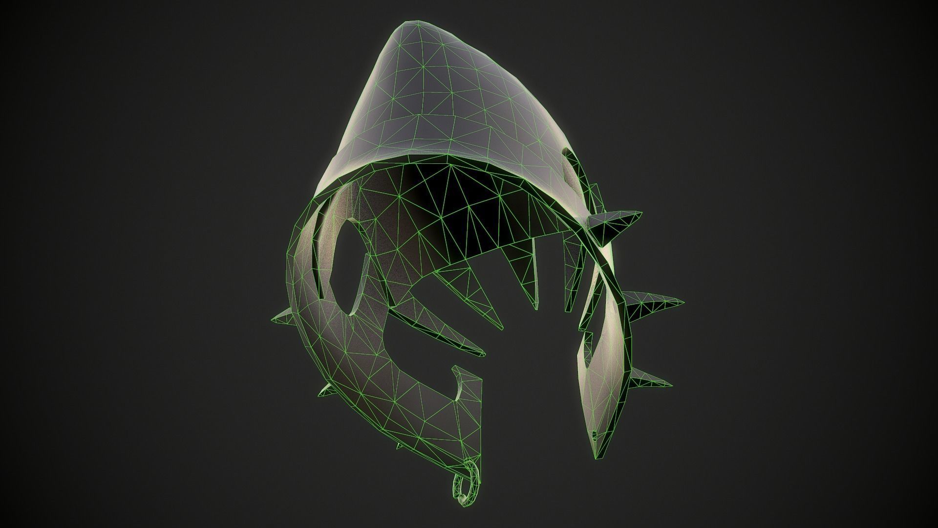 Orc Helmet 05 Low-poly 3D model_21