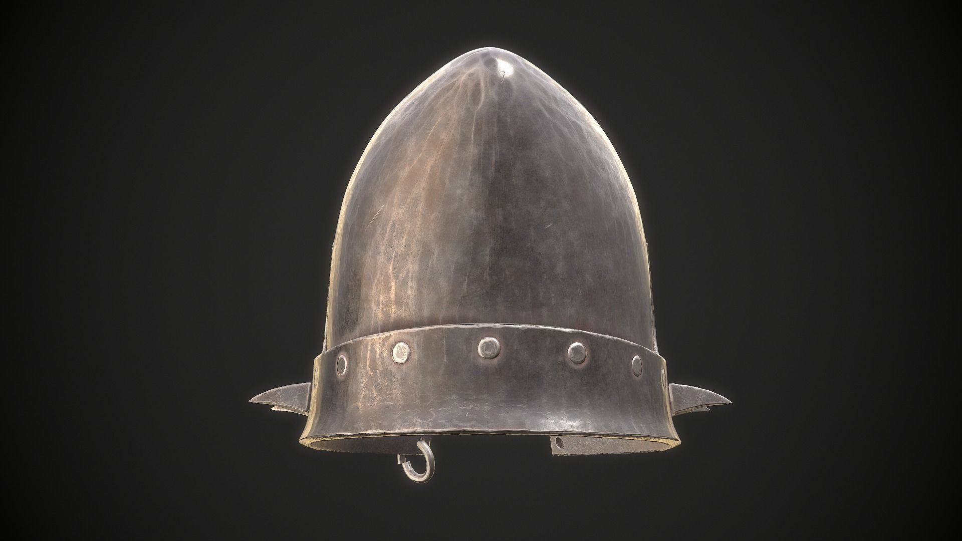 Orc Helmet 05 Low-poly 3D model_8