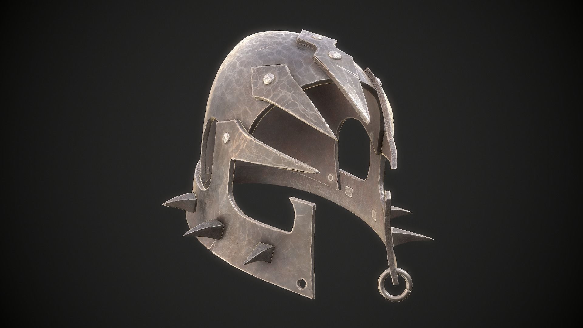Orc Helmet 05 Low-poly 3D model_13