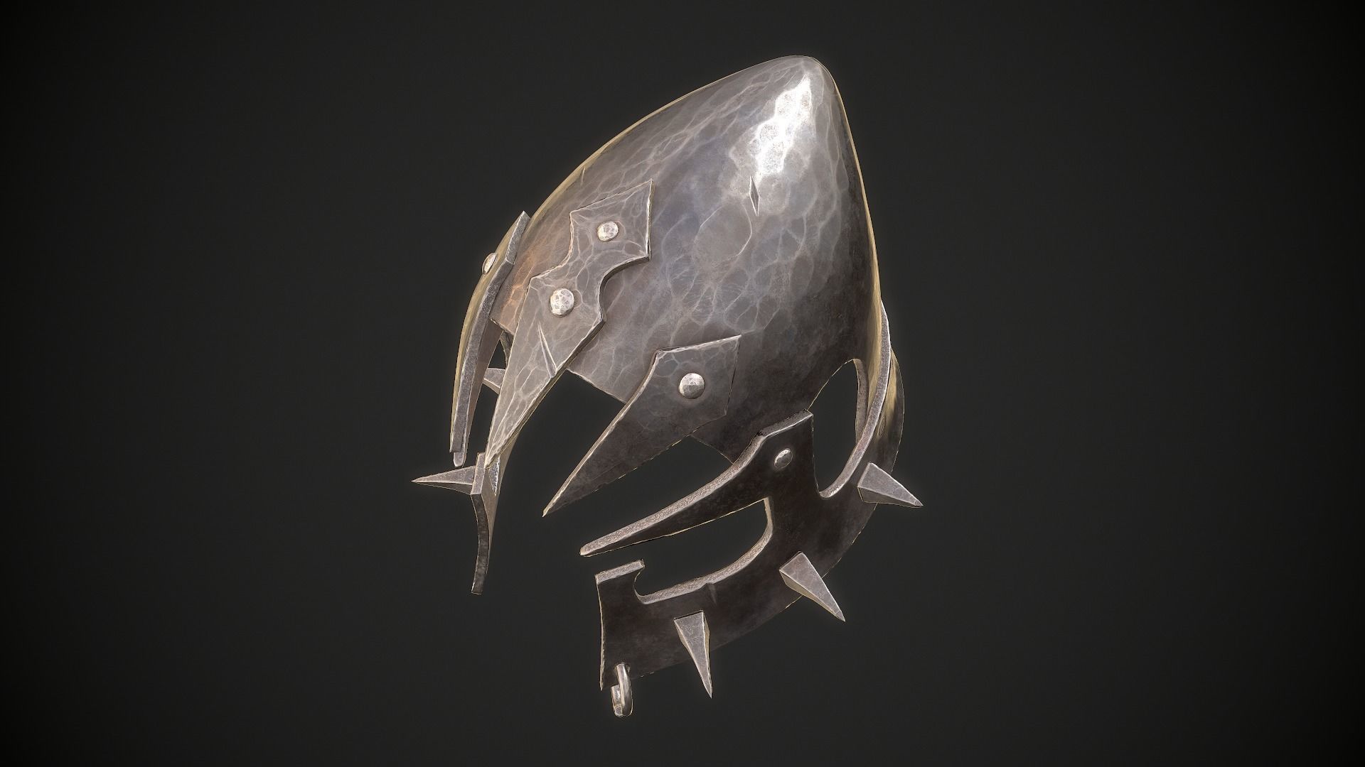 Orc Helmet 05 Low-poly 3D model_14