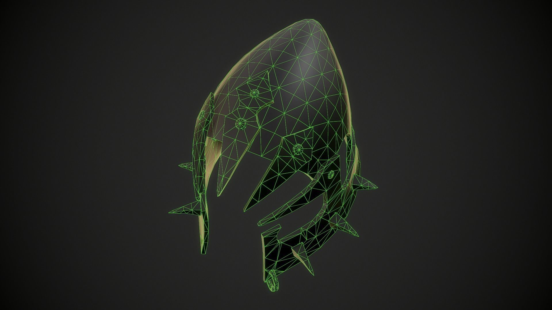 Orc Helmet 05 Low-poly 3D model_19