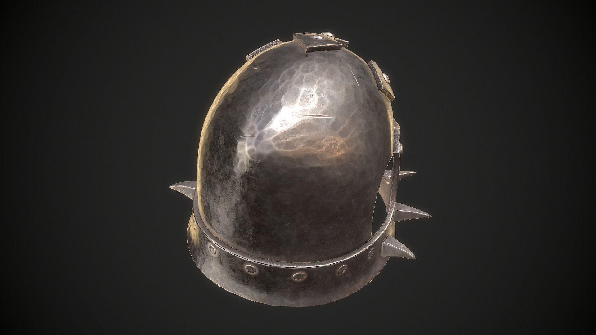Orc Helmet 05 Low-poly 3D model_15