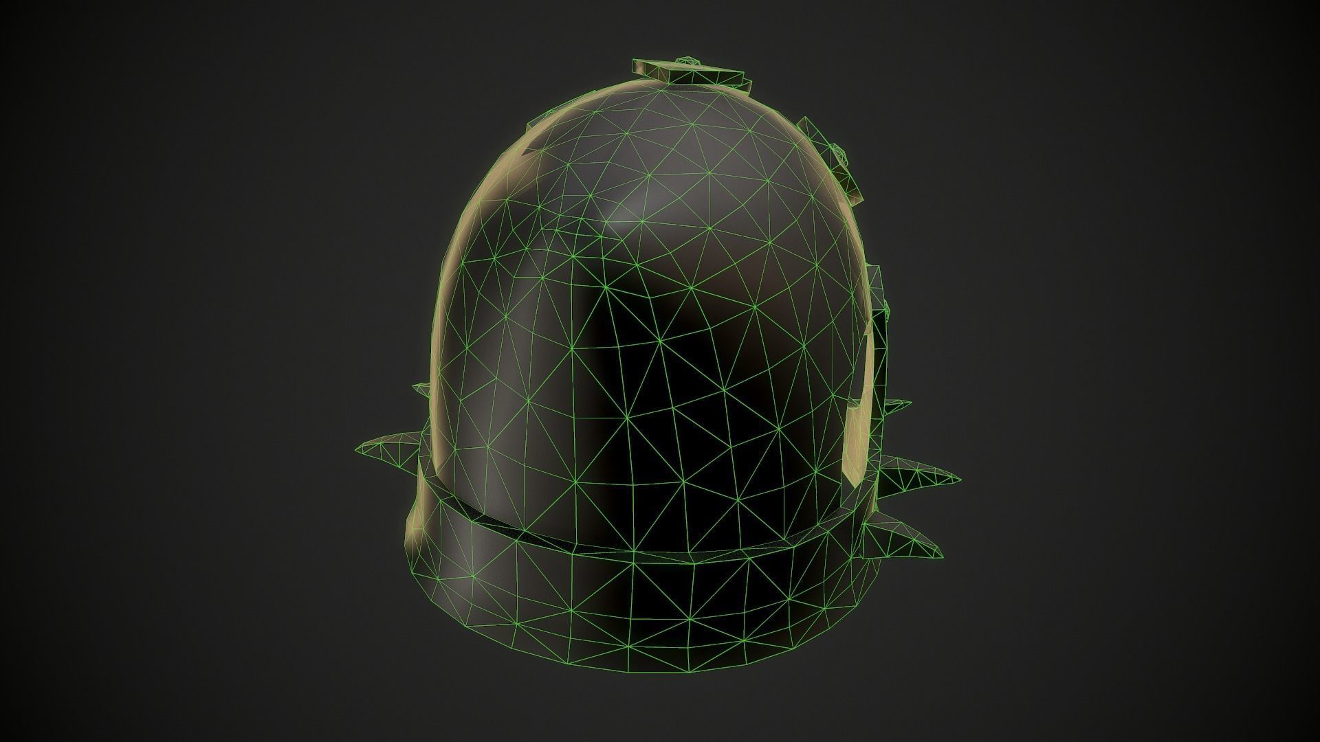 Orc Helmet 05 Low-poly 3D model_20