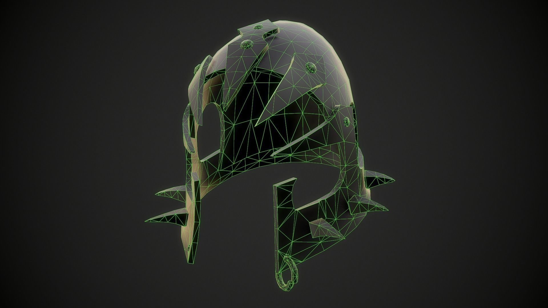 Orc Helmet 05 Low-poly 3D model_18
